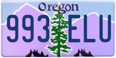 OR license plate 993ELU