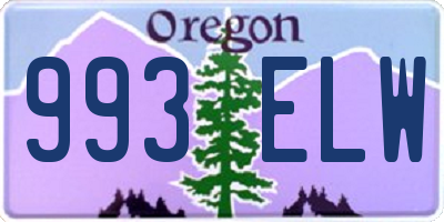 OR license plate 993ELW
