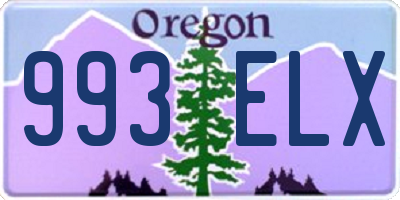 OR license plate 993ELX