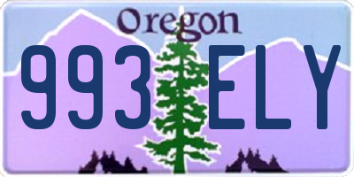 OR license plate 993ELY
