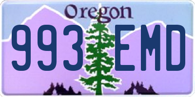 OR license plate 993EMD