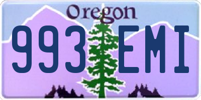 OR license plate 993EMI