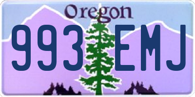 OR license plate 993EMJ