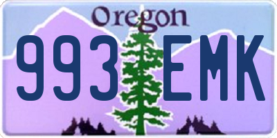 OR license plate 993EMK