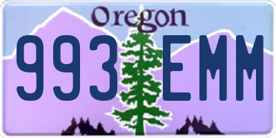 OR license plate 993EMM