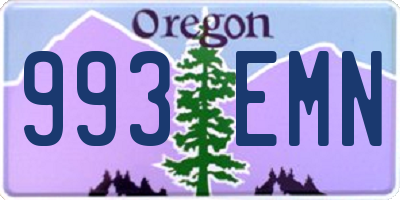 OR license plate 993EMN