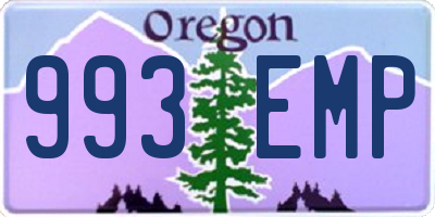 OR license plate 993EMP