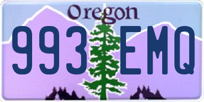 OR license plate 993EMQ