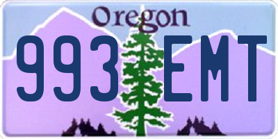OR license plate 993EMT
