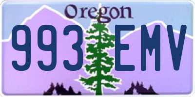 OR license plate 993EMV
