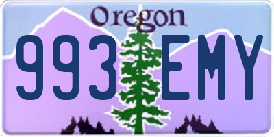 OR license plate 993EMY