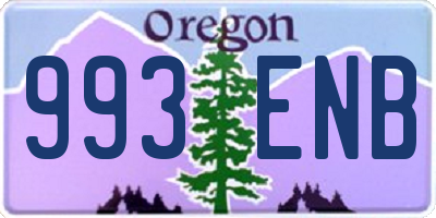 OR license plate 993ENB