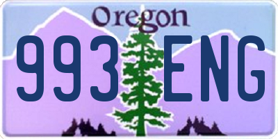 OR license plate 993ENG