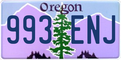 OR license plate 993ENJ