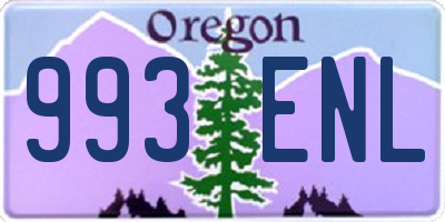 OR license plate 993ENL