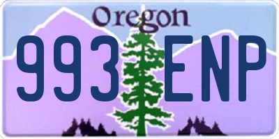 OR license plate 993ENP