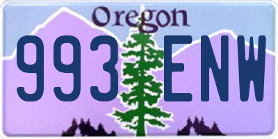 OR license plate 993ENW