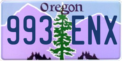 OR license plate 993ENX
