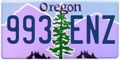 OR license plate 993ENZ