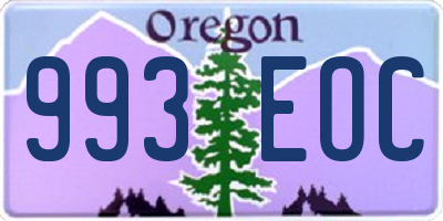 OR license plate 993EOC