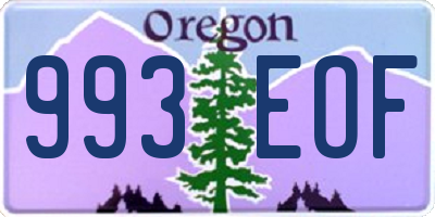 OR license plate 993EOF