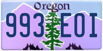 OR license plate 993EOI