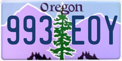 OR license plate 993EOY