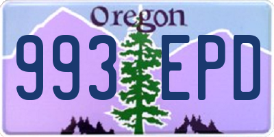 OR license plate 993EPD