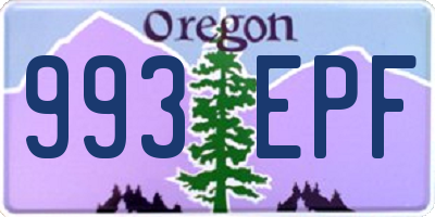 OR license plate 993EPF