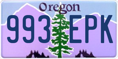 OR license plate 993EPK
