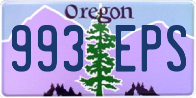 OR license plate 993EPS