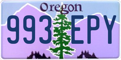 OR license plate 993EPY
