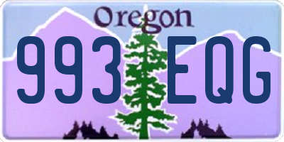 OR license plate 993EQG