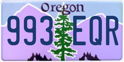 OR license plate 993EQR