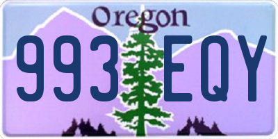 OR license plate 993EQY