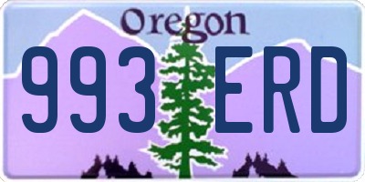 OR license plate 993ERD
