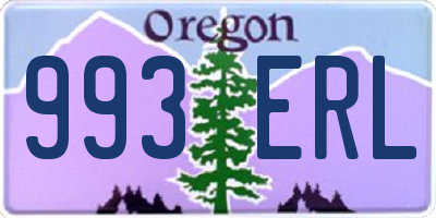 OR license plate 993ERL
