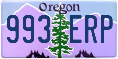 OR license plate 993ERP