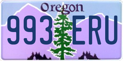 OR license plate 993ERU