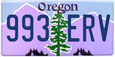 OR license plate 993ERV