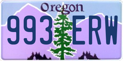 OR license plate 993ERW