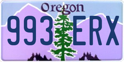 OR license plate 993ERX