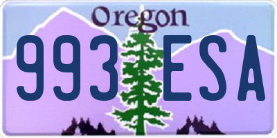 OR license plate 993ESA