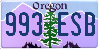 OR license plate 993ESB