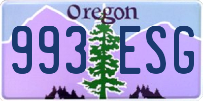 OR license plate 993ESG