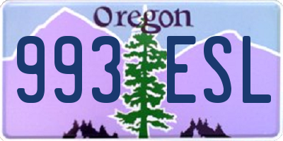 OR license plate 993ESL