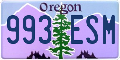 OR license plate 993ESM