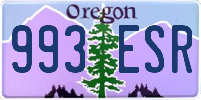 OR license plate 993ESR