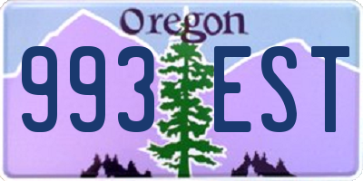 OR license plate 993EST