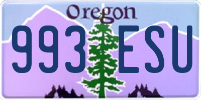 OR license plate 993ESU